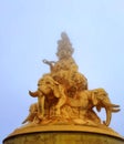 China Sichuan Chengdu Mount Emei Ten-faced Puxian Stupa Maitreya Daxiong Bodhisattva Samantabhadra Jinding Golden Summit Huazang T Royalty Free Stock Photo