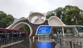 China Sichuan Chengdu Research Base Entrance Chubby Giant Panda Sculpture Cub Outdoor Natural Green Bamboo Forest Park baby pandas