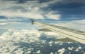 China Southern Airline flying over clouds