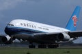 China Southern Airlines A380 jet took off from Schiphol Airport, AMS