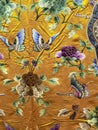 China Stately Demeanour Qing Emperor Guangxu Satin Outer Gown Empress Costumes Palace Museum Embroidered Butterflies Peonies