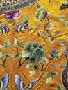 China Stately Demeanour Qing Emperor Guangxu Satin Outer Gown Empress Costumes Palace Museum Embroidered Butterflies Peonies