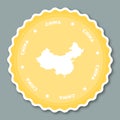 China sticker flat design.