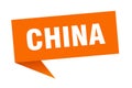 China sticker. China signpost pointer sign.