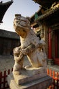 China: Stone lion Royalty Free Stock Photo