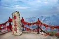 China: stone tablet on Mountain Hua