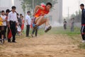 China: Student Track and Field Games / long jump