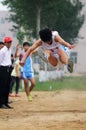 China: Student Track and Field Games / long jump