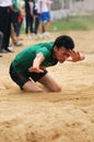 China: Student Track and Field Games / long jump