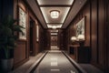 China style hallway interior in luxury house Royalty Free Stock Photo