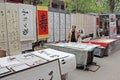 China, Suzhou - April 14, 2012. Chinese calligraphy, market, sal