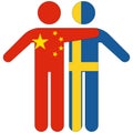 China - Sweden / friendship concept