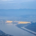 China three gorges dam in nightfall