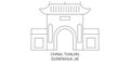 China, Tianjin, Guwenhua Jie travel landmark vector illustration