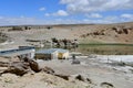 China, Tibet, hot radon springs on the Ganga Chu river