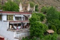 China,Tibet, Lhasa. The ancient monastery Pabongka in June, 7th century buildings