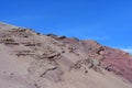 China, Tibet. China, Tibet. Mountain landscape on the way to lake Mershung Merchong in summer clear day