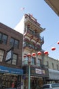 China town, Old Shanghai, San Francisco. Celebration with Chinese flashlights Royalty Free Stock Photo