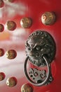 China Town Temple Door Handle Guardian Royalty Free Stock Photo