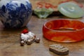 China traditional antique jade jewelry Royalty Free Stock Photo