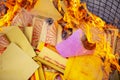 China, traditional religion, customs, Zhongyuan Purdue, Chinese Ghost Festival, burning, paper money