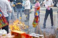 China, traditional religion, customs, Zhongyuan Purdue, Chinese Ghost Festival, burning, paper money