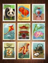 China Travel Stamps Set Poster