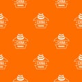 China trip pattern vector orange Royalty Free Stock Photo