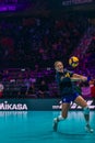 China v. Italy - Malinov Ofelia, Italian player warming up at Women`s volleyball championship 2022 at Ahoy arena Rotterdam