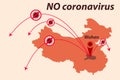 China Virus Spread Concept With Map Illustration. Corona Virus. Healthy. Medicine. Coronavirus.