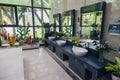 Wuzhizhou Island. luxurious public toilet interior, editorial