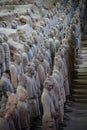 CHINA, XIAN - MARCH 14: Ping Ma Yong, Terra cotta army on 14 Mar Royalty Free Stock Photo