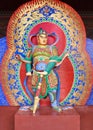 Statue of a heroic waarior with an armor at the Fogong temple, Yingxian, China