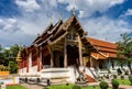 Old wooden sanctuary of Wat Phra Sing Ancient Temple of Chiangm