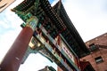 Chinatown Arch in Philadelphia on Sunny Day