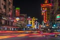 Chinatown, Bangkok, Thailand - April 15, 2018:Evening at Chinatown, Yaowarat, famous street food in Thailand, China at night is a