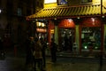 Chinatown district at night in Covent Garden, West London Royalty Free Stock Photo