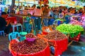 Chinatown fruit market on Spring Festival, Yangon, Myanmar