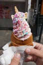 Chinatown Japanese dessert shop Taiyaki NYC . The popular New York ice cream Royalty Free Stock Photo