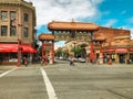 Chinatown portal in Vancouver with blue sky