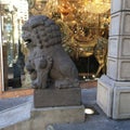 Chinatown`s Dragon Gate, guardian male lion, 3. Royalty Free Stock Photo