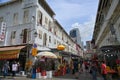 Chinatown Singapore 3 Feb 2021: While shoppers are out buying, the mood is noticeably subdued, with COVID-19 restrictions in place Royalty Free Stock Photo