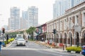 CHINATOWN, SINGAPORE OCTOBER 10, 2015: beautiful historic architecture, shophouses in chinatown, Singapore