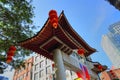 Chinatown streets at a bright sunny day Royalty Free Stock Photo
