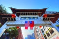 Chinatown streets at a bright sunny day in Boston Royalty Free Stock Photo