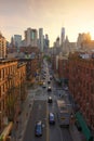 Chinatown at sunset, New York, USA