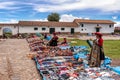 Local maket place at central Plaza in Chinchero, Peru