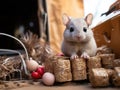 Chinchilla delivering parcels in mini van