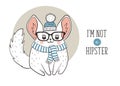 Chinchilla hipster poster