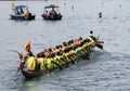 Chinease athletes competing at boat race